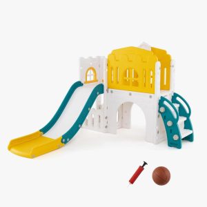 Cabane enfant avec toboggan